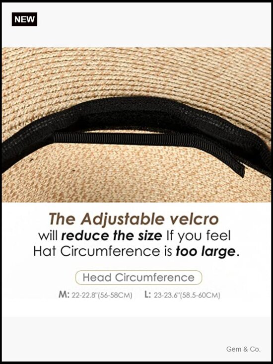 Wide Brim Fedora Sun Hat UPF 50+ Packable Travel Beach Hat main image 4